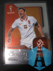 2022 Prizm FIFA World Cup Qatar Scorers Club Robert Lewandowski # 9 Polska